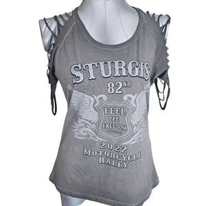 E’Go USA Designs Sturgis 82nd Motorcycle Rally 2022 Women’s Tank, Size L